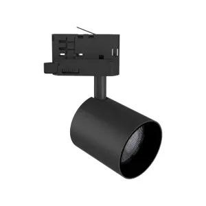 Spot LED sur Rail Noir Triphasé 24W 36° TRIAC Dimmable - Blanc Neutre 4000K - 5500K