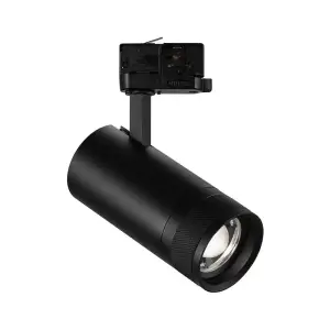 Spot LED sur Rail Noir Angle Ajustable Triphasé 30W 15-60° CCT TRIAC Dimmable - 3000K/4000K/6000K