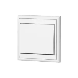 Interrupteur Mural Classique Encastré 10A + Plaque de Finition Simple - Blanc
