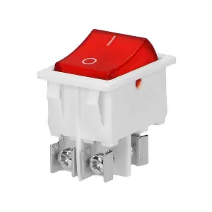 Interrupteur On-Off 10A 250V Lumière Rouge - Blanc