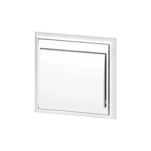 Interrupteur Mural Va-et-Vient Classique Encastré 10A + Plaque de Finition Simple - Blanc