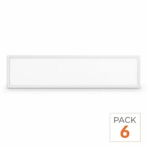 Panneau LED Slim 120x30 36W 120lm/W TRIAC Sans Flicker - Pack de 6 - Blanc Neutre 4000K - 5500K