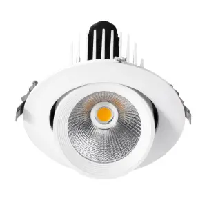 Spot LED Escargot Encastrable Orientable COB 30W 3000lm 23° - Blanc Neutre 4000K - 5500K