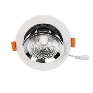 Spot LED Escargot Encastrable Orientable COB 10W 1000lm 23° - Blanc Neutre 4000K - 5500K