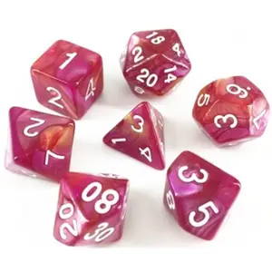 Lot de 7 dés - Fusion Jaune et Fuschia - Epic Forge