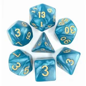 Set de dés Bleu Nacré et Or - HD Dice