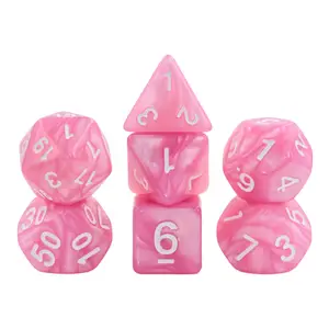 Lot de 7 dés - Rose nacré - Epic Forge