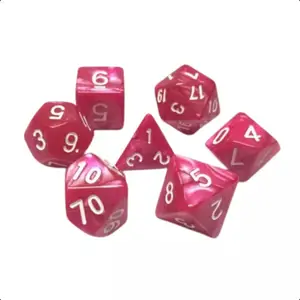 Lot de 7 dés - Rose Rouge Nacré - Epic Forge