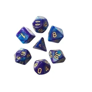 Lot de 7 dés - Fusion Bleu et violet sombre - Epic Forge