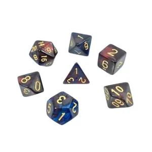 Lot de 7 dés - Fusion Rouge et Bleu - Epic Forge