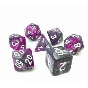 Lot de 7 dés - Fusion Violet et Argent - Epic Forge