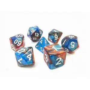 Lot de 7 dés - Fusion Bleu et or - Epic Forge