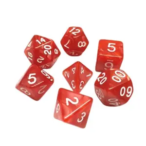 Lot de 7 dés - Rouge nacré - Epic Forge