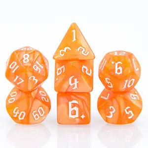 Lot de 7 dés - Orange nacré - Epic Forge