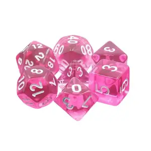 Lot de 7 dés - Gemmes Magenta - Epic Forge