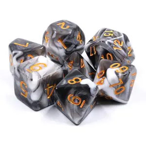 Lot de 7 dés - Fusion Noir et Blanc - Epic Forge