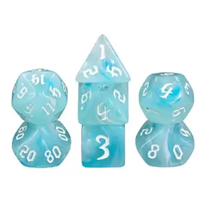 Lot de 7 dés - Nuage Blanc - Epic Forge
