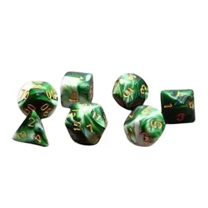 Lot de 7 dés - Emerald White Jade - Epic Forge