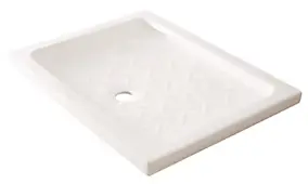 Receveur de douche 80 x 100 x 6.5 cm, blanc brillant, Meri Ondée