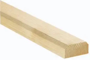 Barre à battement en sapin du nord l. 2,40 m - section 45 x 22 mm