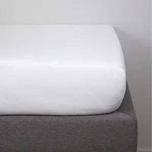 Drap housse en coton bio blanc (70 x 140 cm)
