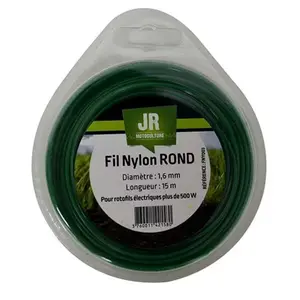 Fil de nylon rond - Longueur. 15 m, Diamètre. 1,6 mm