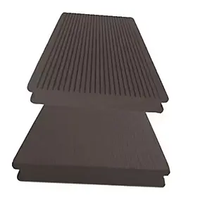 Lame terrasse composite Greendeck WPC PLEINE chocolat L.260 x l.14 cm