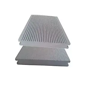 Lame terrasse composite Greendeck WPC PLEINE gris clair L.260 x l.14 cm