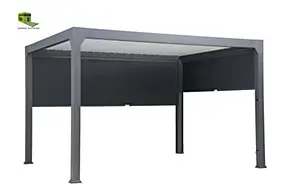 Rideau latéral manuel Actual pour pergola Green Outside 3m coloris gris sable