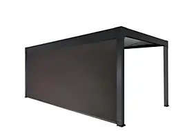 Rideau motorisé 5m pour pergola Actual Green outside noir RAL 2100