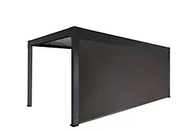 Rideau motorisé 4m pour pergola Actual Green outside gris RAL 2900