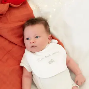 Lot de 2 bavoirs de naissance Noël