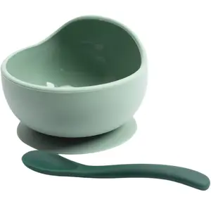 Coffret repas en silicone Vert Sauge-Vert Sapin (2 pièces)