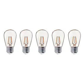 5 ampoules LED E27 100lm blanc chaud ambré IP20 Lumisky Party Bulb Color
