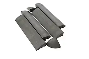 4 bordures et 2 angles pour dalle clipsable graphite