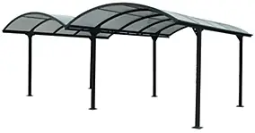 Carport double en aluminium gris anthracite 28,62m²