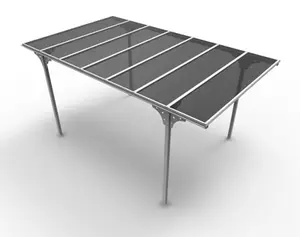 Carport en aluminium toit plat