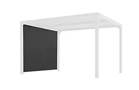Rideau manuel PVC gris clair 3 m pour pergola bioclimatique Habrita PER3630BI et PER2430BI