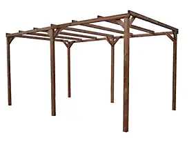 Carport bois Habrita Thermo sans toit