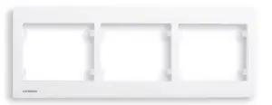 Plaque triple "Delta Iris" blanc