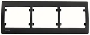 Plaque triple horizontale "Delta Iris" anthracite