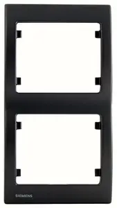 Plaque double verticale "Delta Iris" anthracite