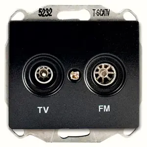 Prise TV/FM à clipser "Delta Iris" anthracite