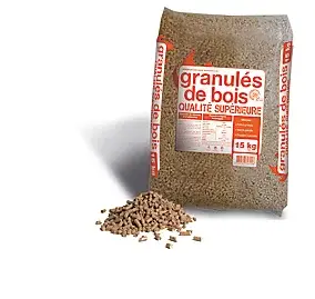 Pellet 100% bois naturel qualité supérieure 15kg
