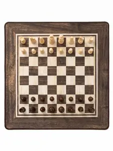 Jeu d'échec Tapis Néoprène 40x40 cm et Pièces en bois - Offline