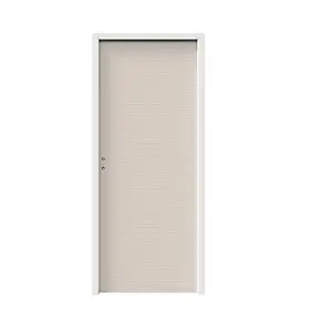 Bloc-porte Vague relief blanc H.204 x l.93 cm, poussant droit
