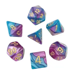 Lot de 7 dés - Fusion Bleu et violet clair - Epic Forge