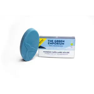 THE GREEN EMPORIUM Masque capillaire solide hydratant et nourrissant à la fleur de tiaré 100ml