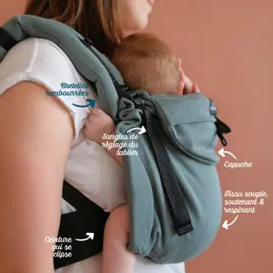 Porte bébé préformé Néo Eucalyptus