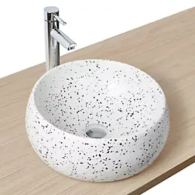 Vasque à poser ronde en terrazzo Ø40 x H.15 cm, Homesight Terrazzo